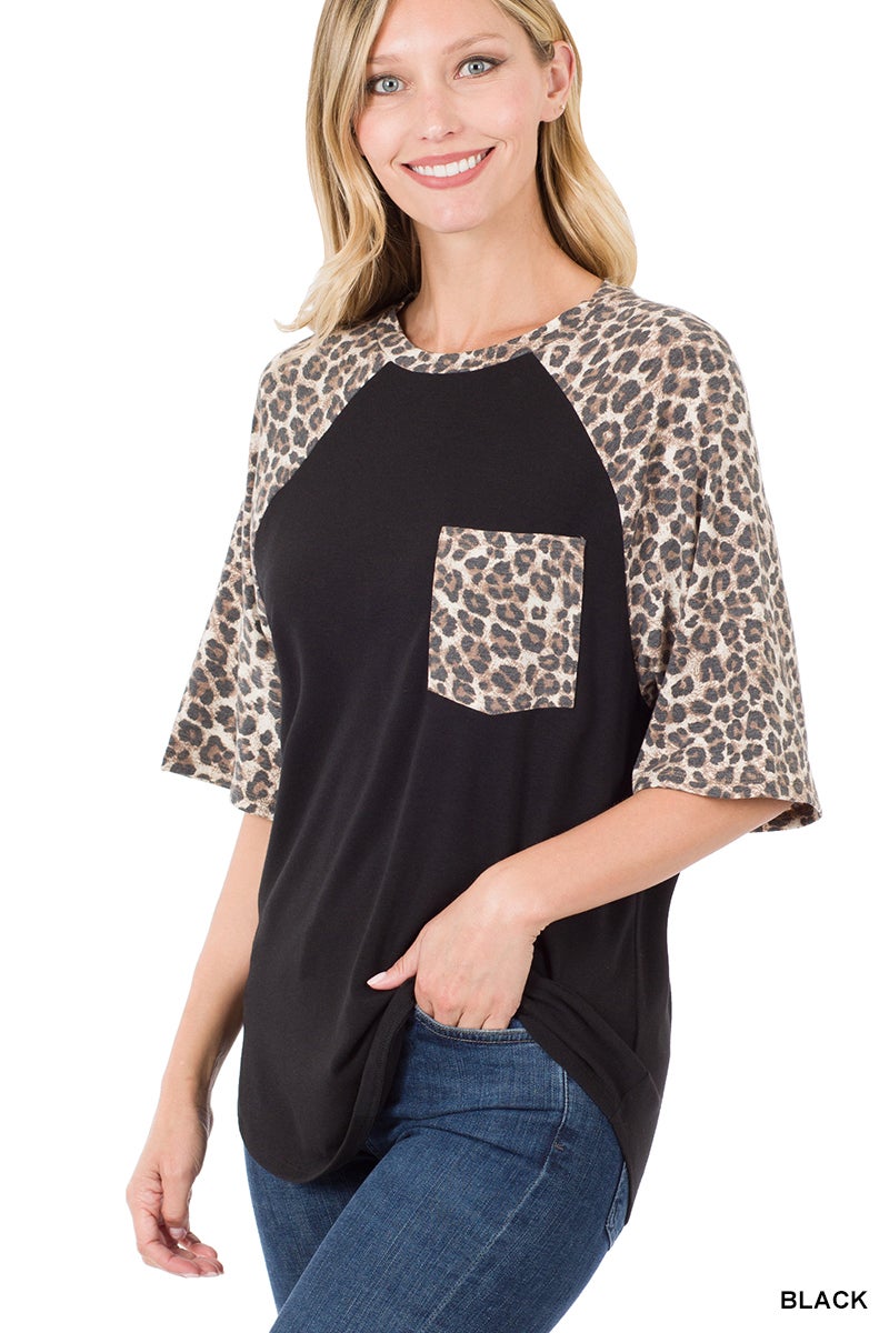 Leopard hotsell sleeve raglan